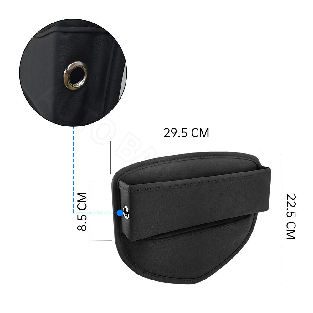 For Ford Edge Focus Kuga C-MAX Mustang Explorer Bronco Expedition Everest Car Seat Gap Organizer Storage Box Leather Accessories