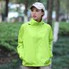 Female Clothing Women's Solid Colored Hooded Long Sleeved Jacket Wind Breaker Sun Protection Jacket Outdoor Sports Jacket