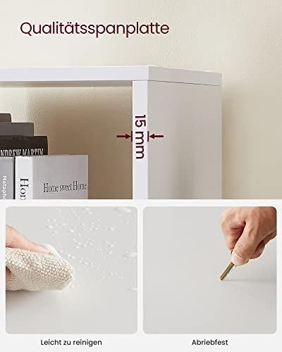 Regał Na Książki, Organizer Na Schody, 10 Otwartych Kostek, Drewniana Półka Ekspozycyjna, Półka Wolnostojąca, 129,5 X 29 X 129,5