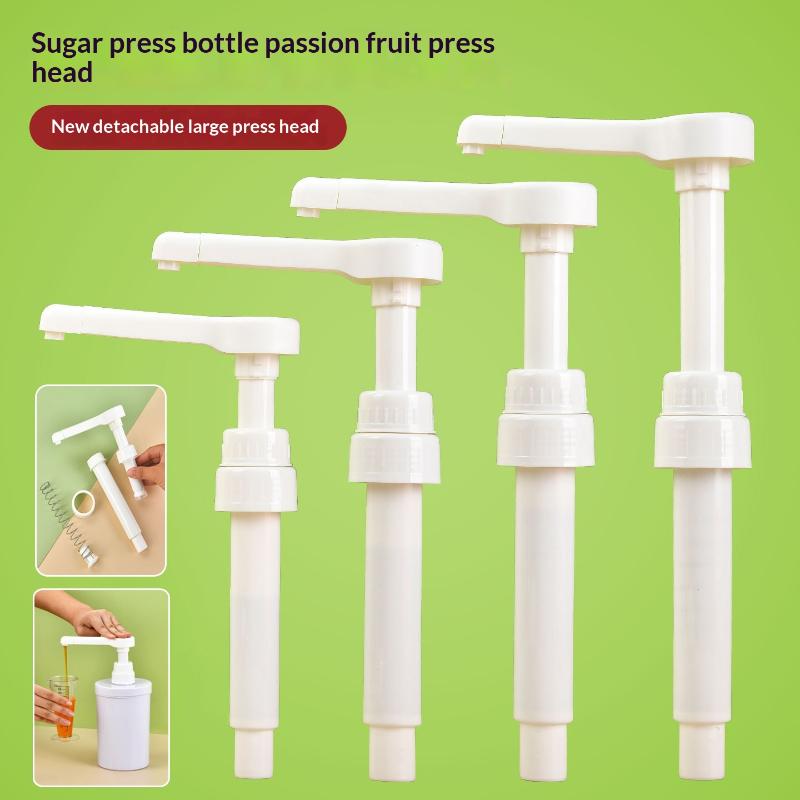 1Pcs Sauce Pressure Nozzle Bottle Pump Containers Syrup Pumps Dispenser Replacement For Coffee Kitchen Seasoning Liquid