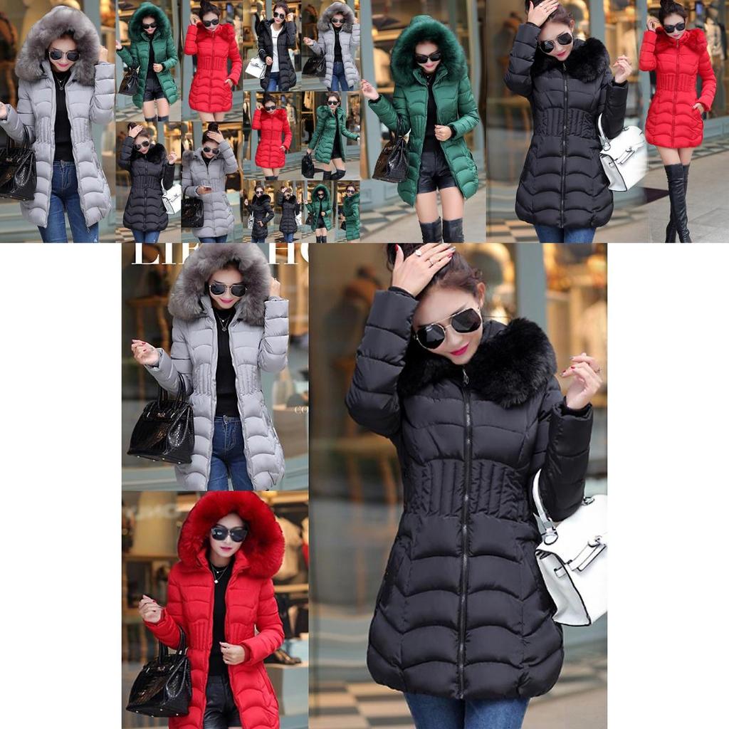Stylish Winter Ladies Puffer Jacket With Luxurious Fur Hood For Ultimate Warmth