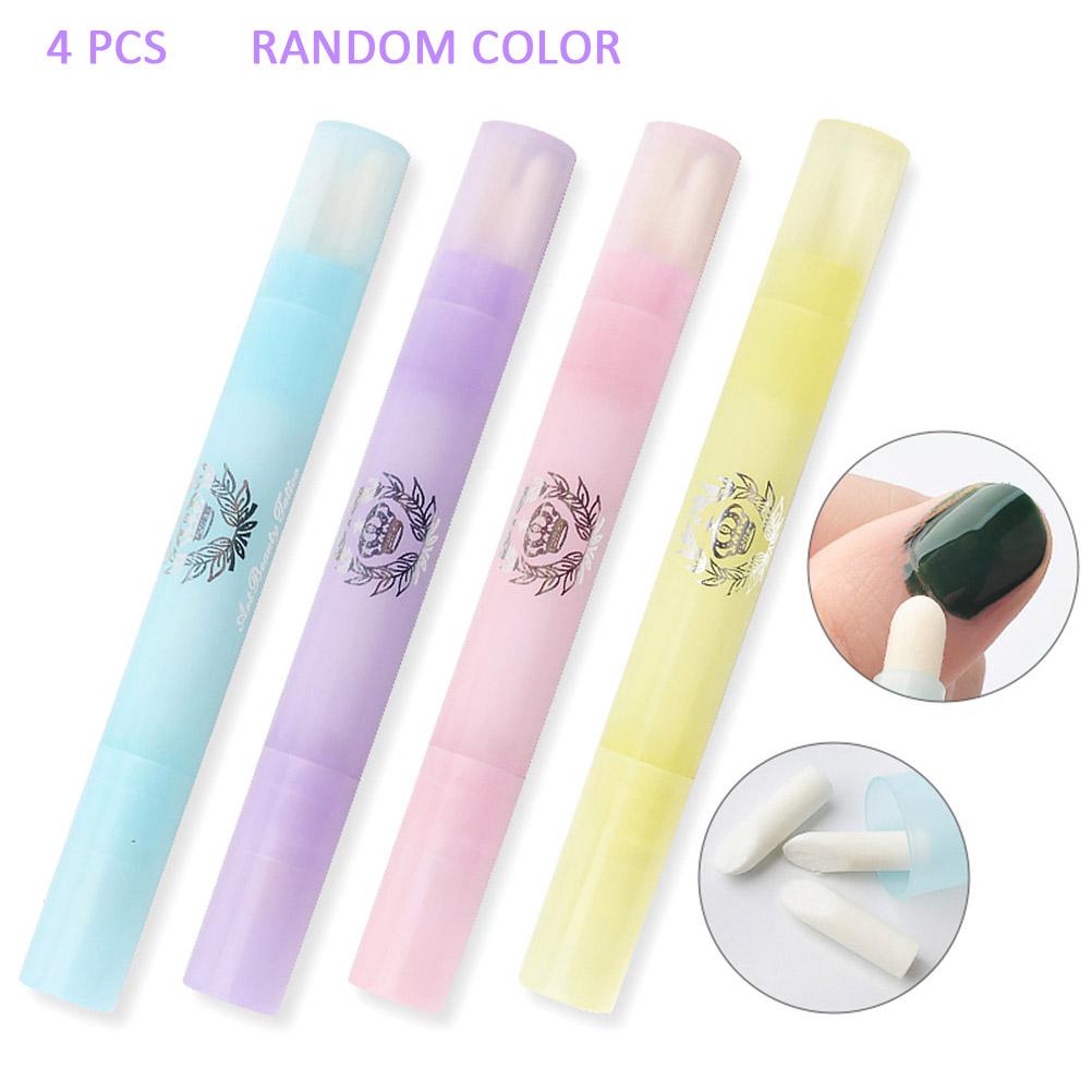 4 Stück Nagellack Korrekturstifte Nail Art Nachfüllbare Nagellackentferner Stifte Maniküre Korrekturstifte