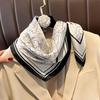 Fashion Scarves For Women Shawl Print Silk Satin Hijab Scarf Female Bandana 70*70Cm Luxury  Square Shawls Scarfs For Ladies