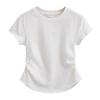 Streetwear Gothic Style T Shirt With Pleated Short Sleeves For Casual Summer Wear