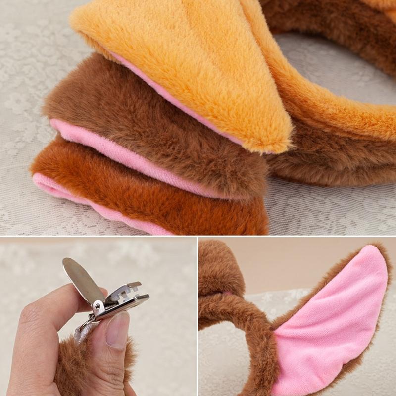 Dog Costumes for Kids Girls Halloween Animal Cosplay Accessories with Dog Ears Headband Tail Tutu Skirts Set