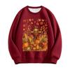 Women's Vintage Pumpkin Crewneck Sweatshirt Fall Long Sleeve Top