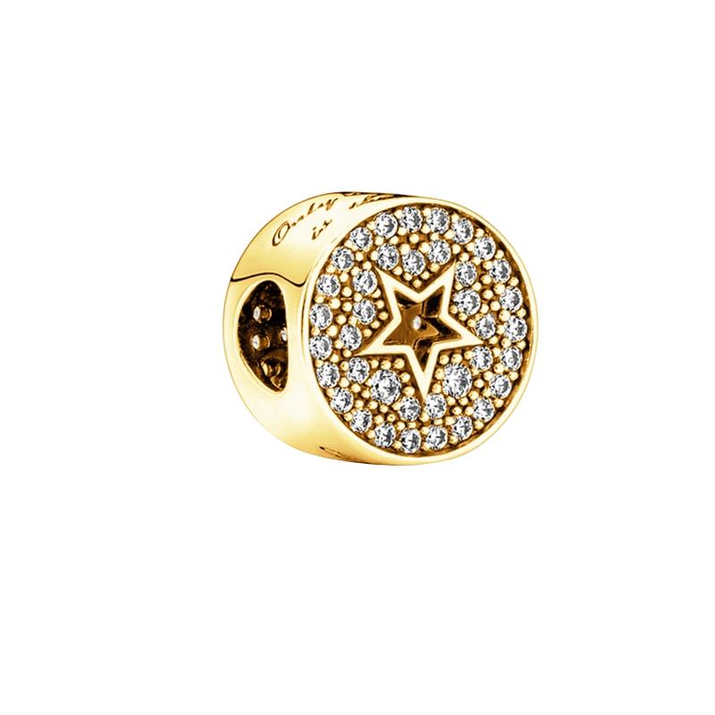 Nuevos Originales Brillantes Dorados Tortuga Serpiente Copo de Nieve Colgantes Charms Cuentas DIY Joyería para Mujer Regalo Cuentas Aptas para Pulseras