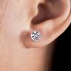 3mm-9 mm Women's High Quality S925 Moissanite Fine Jewelry Hiphop Stud Earrings with Cut Platinum Plated GRA Certified ME0031