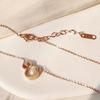 Antique Gourd Inlaid Pearl Necklace Rose Gold Titanium Steel Necklace Women'S High Color Retention