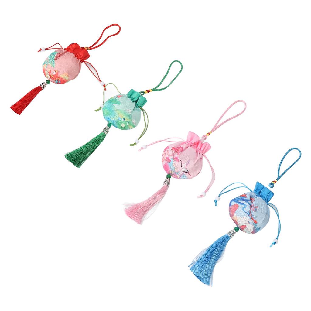 4pcs Wormwood Fragrance Bag Chinese Style Reduce Stress Aromatherapy Bag for Wardrobe Car