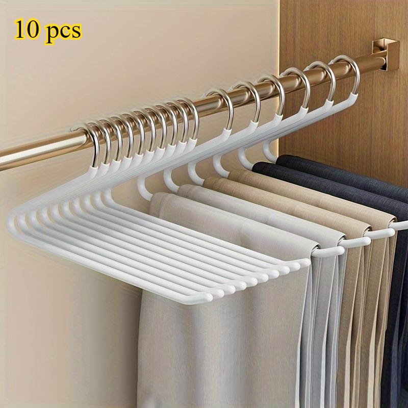 10-piece Space-saving Goose-shaped Z-type Trouser Hangers, Durable Metal Material,Multi-functional Trouser Storage,Home Supplies