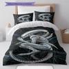 Alien Pattern Bedding,Quilt Set Quilt Cover Pillowcase Home Birthday Gift (1 * Duvet Cover + 2 * Pillowcase, Without Core)