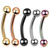 1 Stück G23 Titan Augenbrauen Bananen Piercing Ring Gebogener Barbell Lippenring Snug Daith Helix Rook Ohrring Knorpel Tragus Schmuck 16G