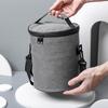 Fashion Oxford Thermal Bag for Lunch Portable Picnic Food Fresh-Keeping Cooler Women Men Bento Box Round Barrel Insulated Bags