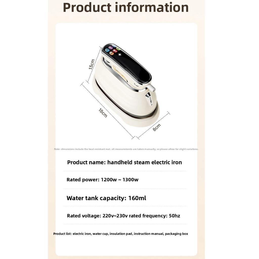 Portable Garment Steamer, Mini Steam Iron, Handheld Clothes Steamer, Fast Heat Up, Travel Steam Iron