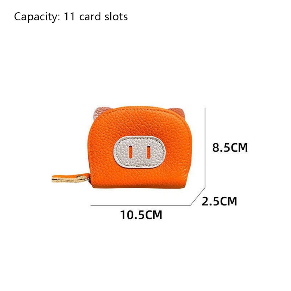 Niedliches Schweinchen-Portemonnaie PU-Leder Mini-Münzbörse Einfache Münztasche