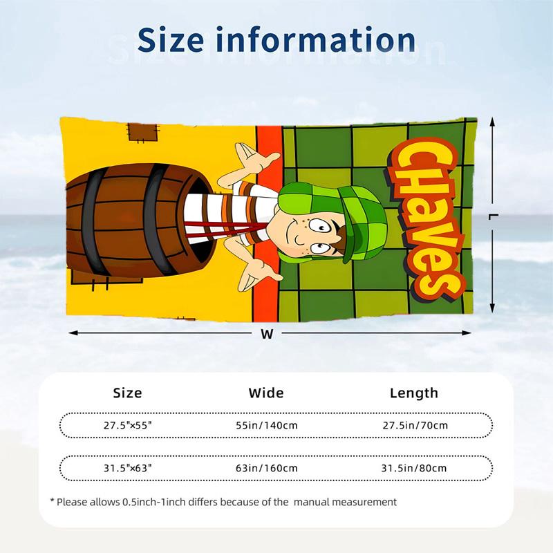 El chavo Beach towels also serve as bath towels summer essential a musthave for the outdoors the beach and the pool