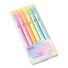 Erasable Double-Ended Fluorescent Marker Pen for Notes and Lines - Macaron Colors