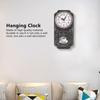 Elegant Style Rectangular Wall Clock Stylish Hanging Clock for Living Room Bar Ornament