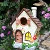 Birdhouse—a Decorative Resin Birdhouse Suitable For A Variety Of Bird Species, Ideal For Outdoor Gardens, Courtyards, Parks, And Similar Settings.