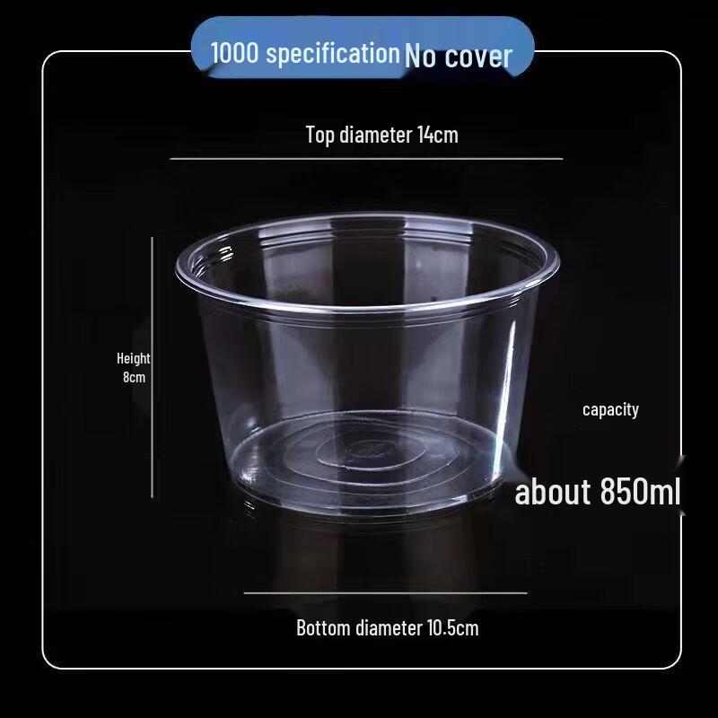 Yudu Disposable Round Plastic Food Containers