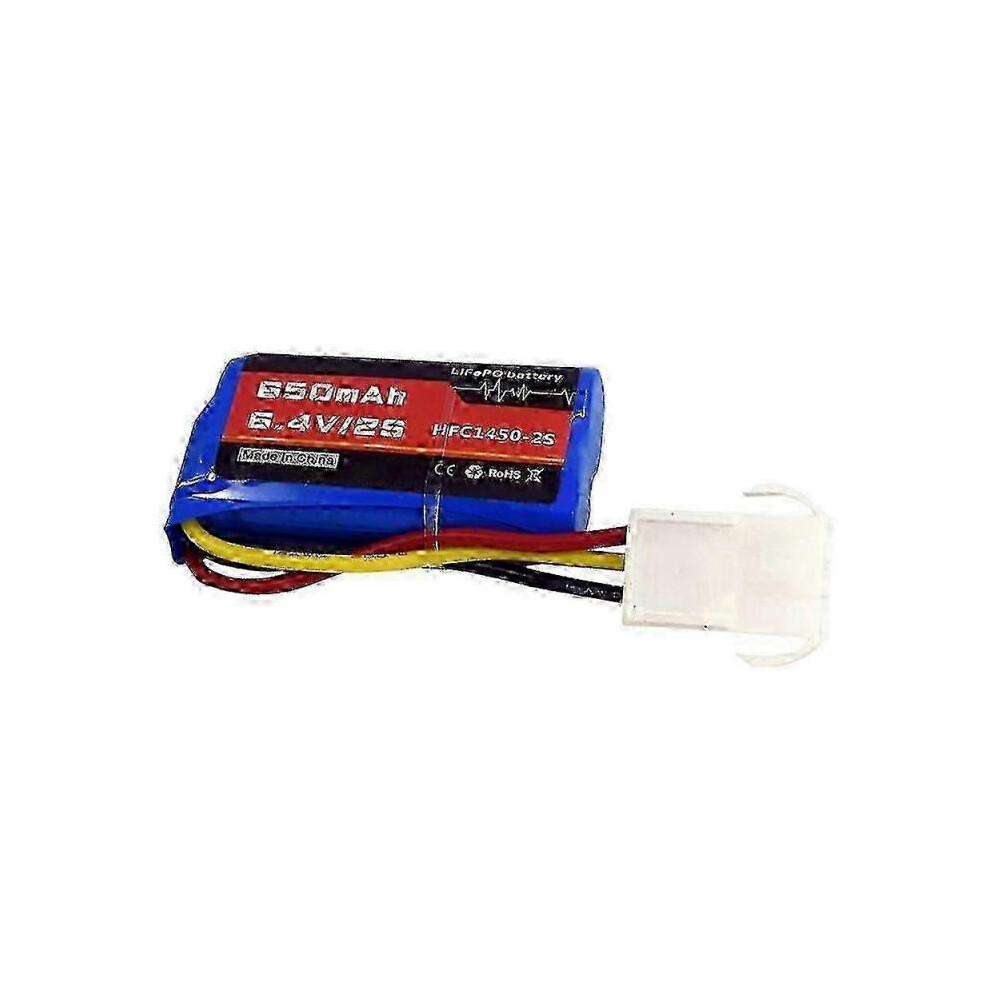 (A-Battery)Li Battery with 6.4V 2S 650mAh Rating EL4.5-3P Female Connector P-TO-R for RC Vehicles