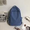 Sommer Neu Nylon Einfarbig Doppelreißverschluss Studentenrucksack Mode Lässig Paar Rucksack