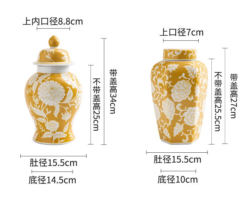 Retro achteckiges Glas glasierte Keramikvase Heimdekoration Dekoration kreatives Heimdekor Zubehör Vase Kaffee Süßigkeiten Aufbewahrungsglas