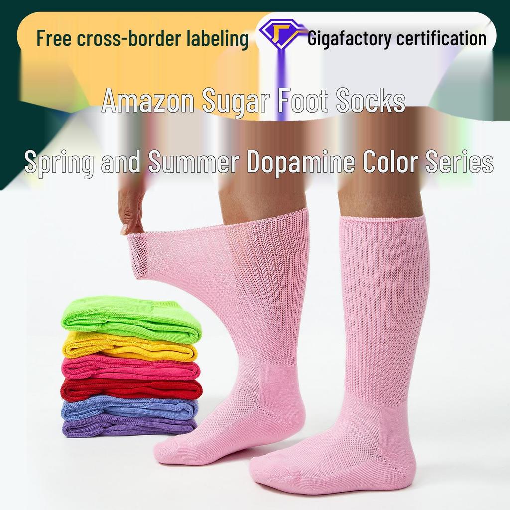 Wide-Mouth Diabetic Care Socks for Seniors - Summer Mid-Calf Women's Dopamine Socks
