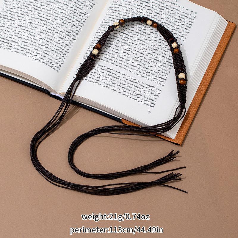 Bohemian retro style fringed waist chain women's exquisite hand-woven waist rope with skirt spring and summer ethnic style belt
