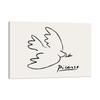 SKASNFAI Picasso Dove Line Art Canvas Wall Panel with Wooden Frame Giclee Print Home Interior Decor Painting for Living Room Entrance Hall