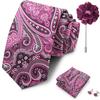 Men's Formal Tie, Pocket Square, Cufflinks & Brooch Set.