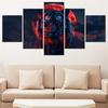 5 Pieces Canvas Wall Arts Poster Paitning Animals Tiger Red Aesthetic Wallpaper Home Decor Picture Printing Interior Artwork