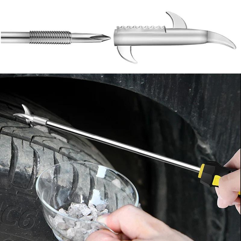 Cârlig de curățare pentru repararea anvelopelor de mașină Accesoriu pentru șurubelniță Dispozitiv de curățare a pietrelor pentru anvelope de mașină Dispozitiv de îndepărtare a pietrelor Instrument de curățare a anvelopelor Instrumente de reparație auto
