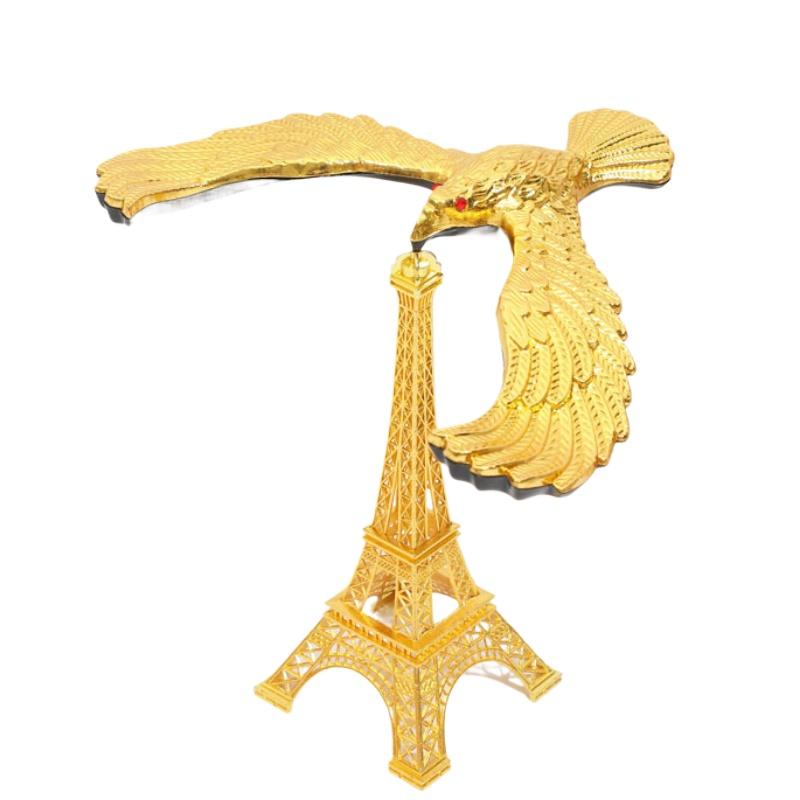 

Suspended Ornament Anti Gravity Balance Eagle Eiffel Tower Model Metal Crafts Office Desk Decoration Technological Gadgets 11cm золотой