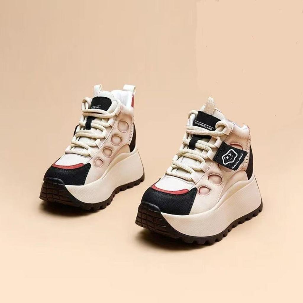 Dad shoes high-top shoes spring new thick-soled heightening sports and leisure shoes