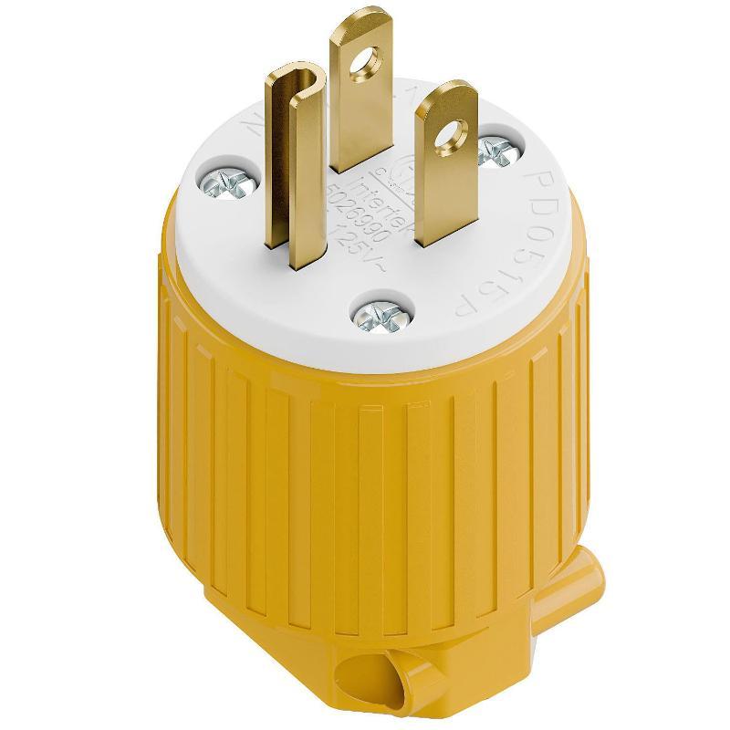 1Pcs Male/Female Ends Extension Cord Ends Connector 15A 125V 5-15P/5-15R Straight Blade Cord Connector