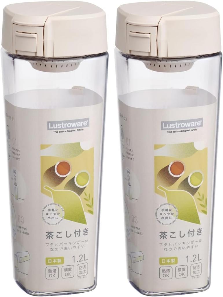 Iwasaki Kogyo Lustroware Seamless Water Set of Sand Features include vertical and horizontal tea fits in refrigerator door suitable for hot wide x x
