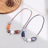 Beaded Geometric Short Sweater Chain Women Light Luxury Personalized Versatile Necklaces Fashion Jewelry Gift