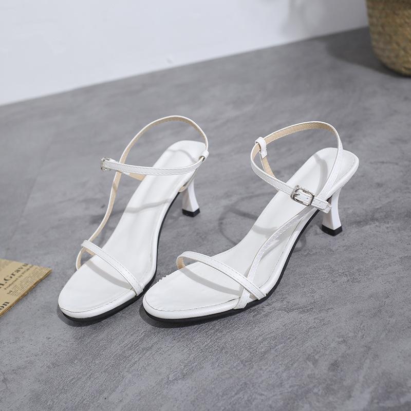 New fashion versatile temperament sexy sandals women's high heels stiletto one-word belt summer women's shoes