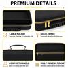 Musiin Quad Cortex Compatible Guitar Effect Processor Case Gold Tone Edition Mesh Pocket Cable Compartment Portable Storage with Handle
