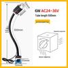 Luci da lavoro a LED magnetiche per macchine CNC e fresatrici, 220V/24V, design con tubo flessibile a collo di cigno