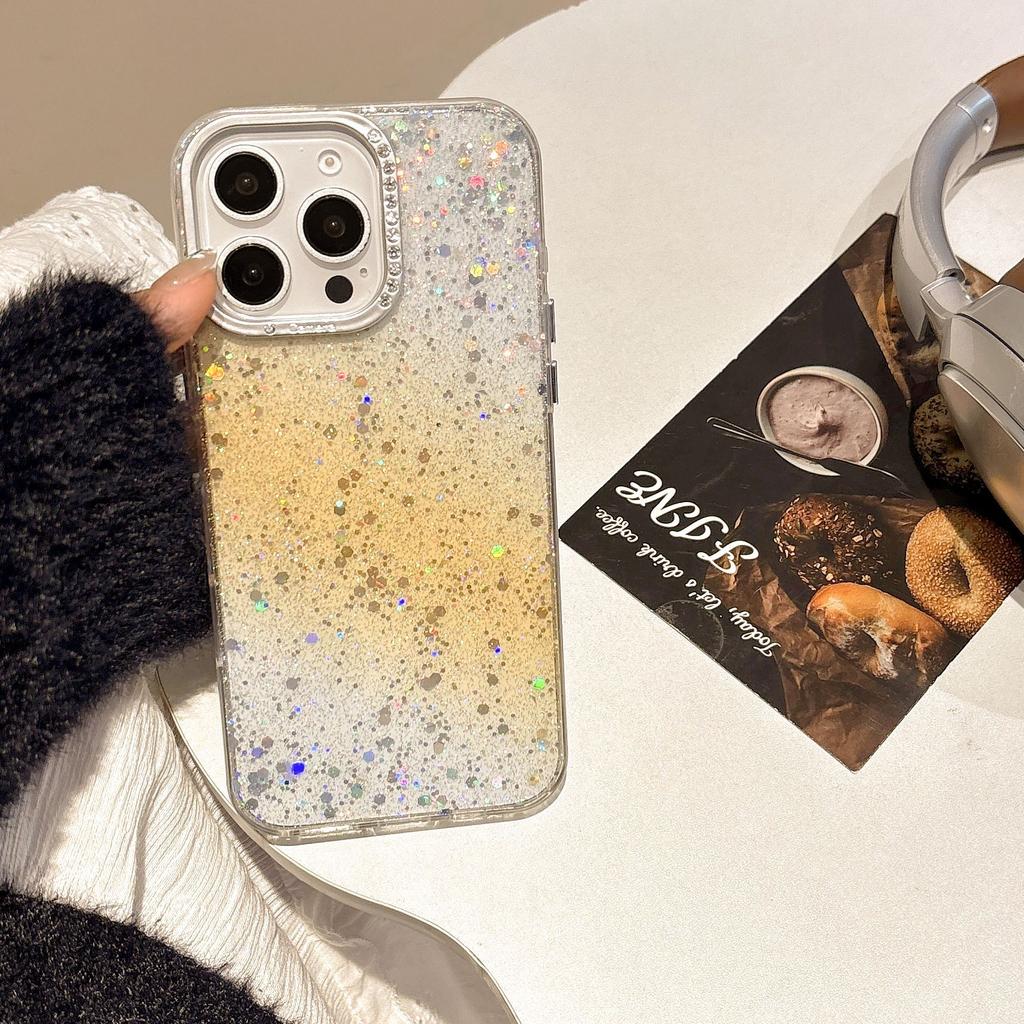 Starry Sky Gradient Glitter Powder Applicable To Apple 16 Mobile Phone Case Sequins IPhone 15 ProMax Rhinestone Anti-fall Protection Case