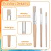 Good-For Painting On Wood Wall Stencils Projects Card Making DIY Crafts 12Pcs Wooden Stencil Brushes Set Acrylic Watercolor