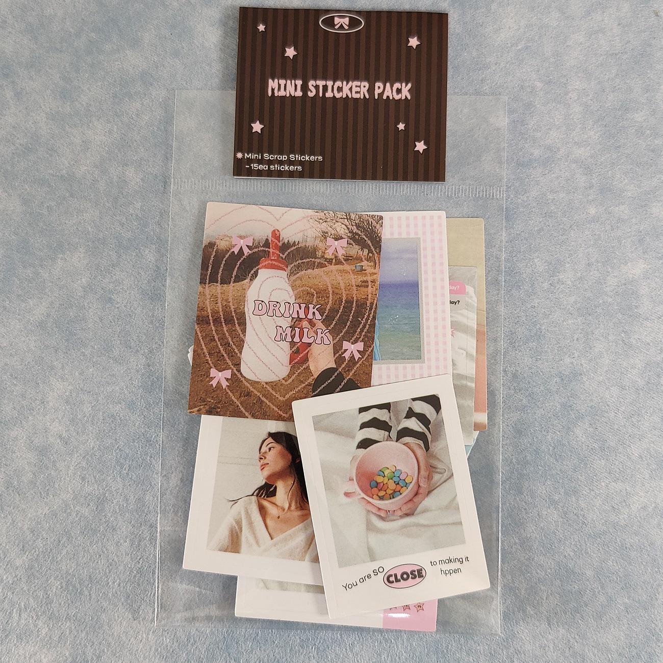 Korean Style Goutte Mini Sticker & Polaroid Card Pack - Hot Selling Planner Essentials