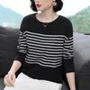 Women S Long Sleeve Striped T Shirt Loose Plus Size Casual Top
