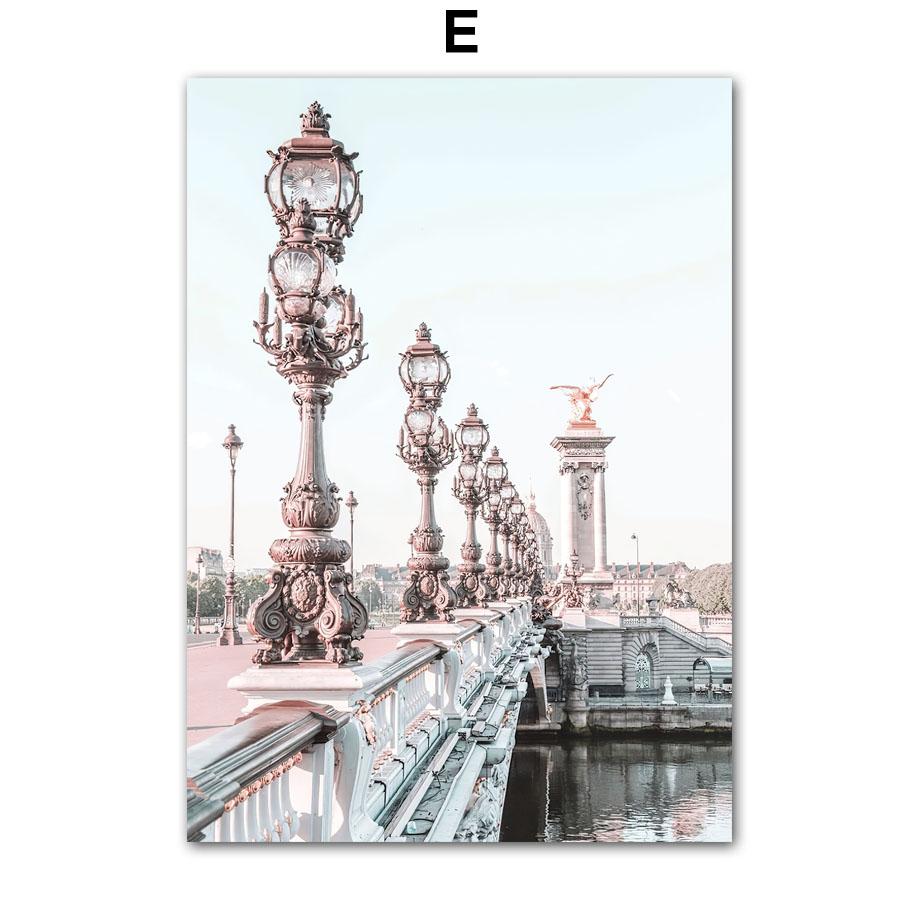 

Париж, город, розовый цвет персика, винтажный автомобиль, велосипед, настенная живопись, холст, картина, украшение для гостиной, постеры и принты, настенная картина A4 21X30cm No Framed