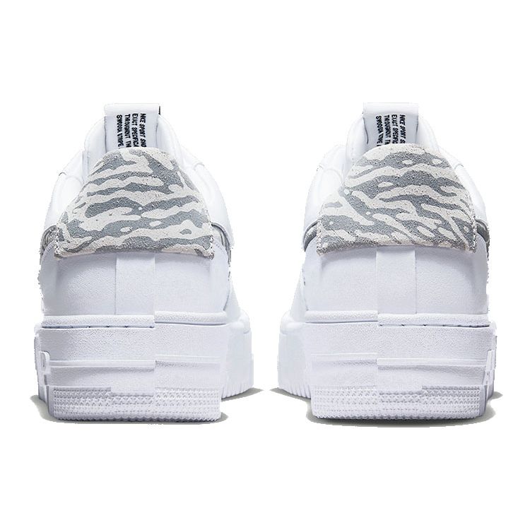 Nike Air Force 1 Pixel SE Zebra Damen Sneakers Weiß Partikel-Grau Gipfel-Weiß DH9632-100