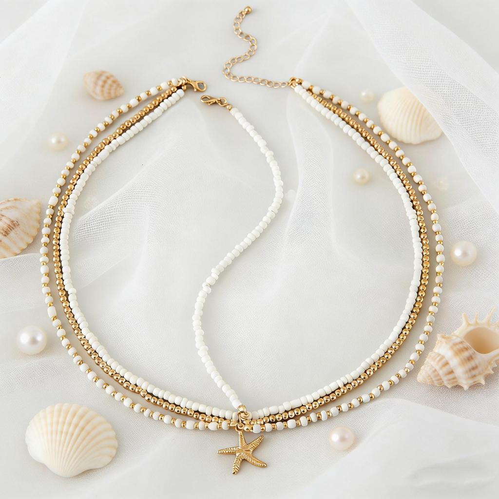 Bohemian mehrschichtige Pailletten-Kopfkette: Eleganter, Trendiger Europäischer & Amerikanischer Stil Schmuck