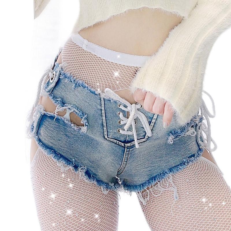 Pantaloni scurți din denim vintage, cu talie joasă pentru femei, pantaloni scurți, subțiri și scobitori, îmbrăcăminte de modă